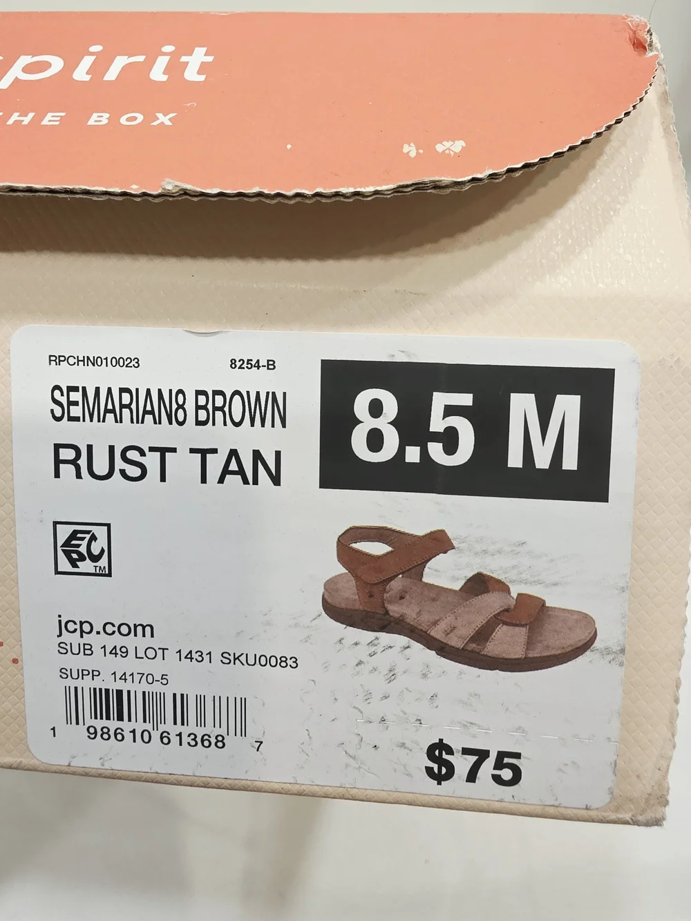 Easy Spirit Women's Semarian Two-Tone Rust Tan Slingback Sandals